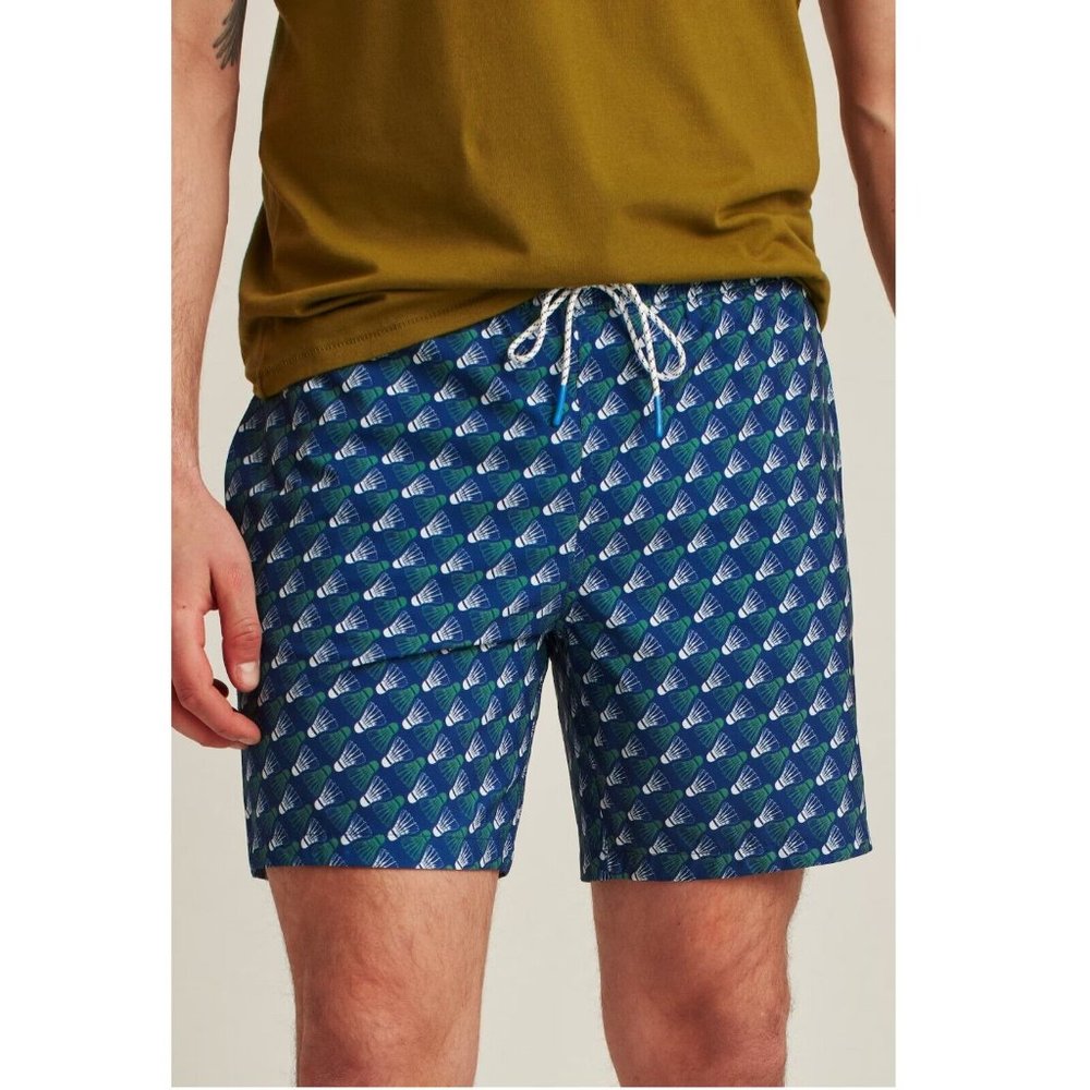 Bonobos Riviera Recycled Swim Trunks Shorts Birdies Printed Pocket L New